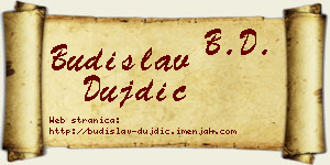 Budislav Dujdić vizit kartica
